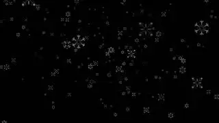 Multi Pattern Snow Flakes Black Background (overlay)