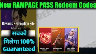 Free Fire NEW RAMPAGE PASS Redeem Codes - 15 June New Rampage Pass Event Redeem Codes Free Fire - FF