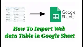 Google Sheets : Import web data table