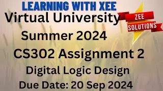 CS302 Digital Logic Design Assignment 2 Summer 2024 Virtual University of Pakistan