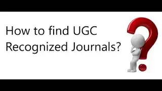 How to find UGC recognized journals