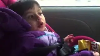 Baby eating chips