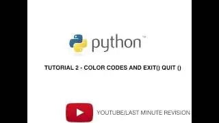 Python Programming Tutorials - COLOR CODES | Part 2