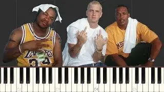 What's the Difference - Dr. Dre featuring Eminem & Xzibit [Piano Tutorial] (Synthesia)
