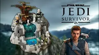 LEGO Jedi Survivor Kinetic Sculpture Moving Waterfall