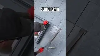 Slate repair using ripper and slate hook. #roof #roofer #roofing #roofershelper  #slate #shorts