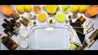 Slime Smoothie Mixing with random things ASMR 💛| Glitter & Colors ASMR #slime #satisfyingvideo #asmr