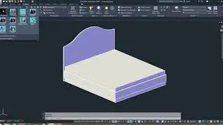AutoCAD 3D Modeling, bed tutorial, AutoCAD 3D моделирование кровати