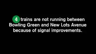 ᴴᴰ MTA Station Announcements: 4 trains not running to Brooklyn
