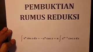 Rumus Reduksi (Reduction) Integral (x^n) (sin x) dx