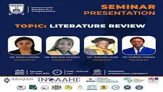SEMINAR PRESENTATION : LITERATURE REVIEW