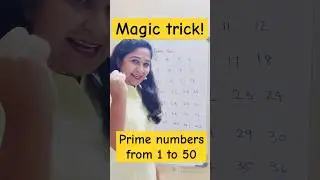 Math magic | Prime numbers from 1 to 50 