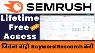 Semrush Keyword Research Tool Tutorial - Blogger Free Keyword Research Tool -Blogging Niche Research