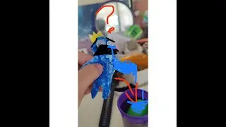 What if we put blue in the Easter egg machine? (Rainbow friends)
