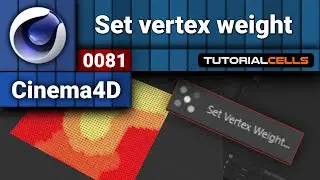 0081. set vertex weight  ( vertex map ) in cinema 4d
