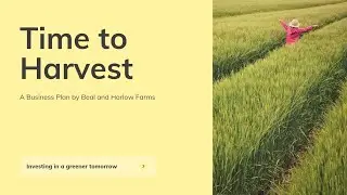 Farming Business Plan Presentation Editable Template - Neeraj Bhatt