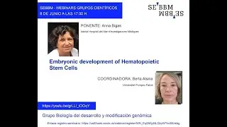 Webinar Grupos científicos de la SEBBM: ‘ Grupo Biología del desarrollo y modificación genómica’.