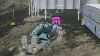 truk of Europe 3 || mengantar eksavator ke pabrik semen