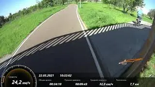 Контрольная тренировка, Марьино, 22.05.2021. Видео с наложением скорости.