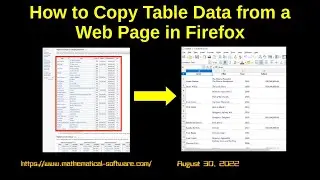 How to Copy Table Data from a Web Page Using Firefox