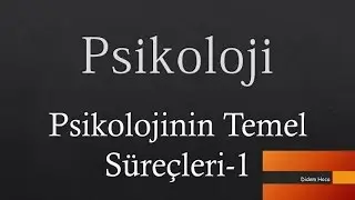 Psikolojinin Temel Süreçleri-1