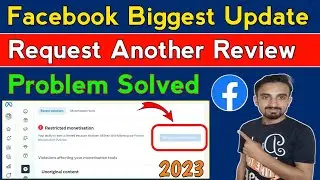 Facebook Request Another Review Problem Solved | How to submit an appeal for Facebook monetization
