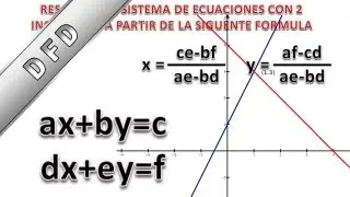 Tutorial DFD - Sistema de Ecuaciones Lineales con 2 Incógnitas- REGLA de CRAMER - Determinantes