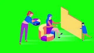 Workflow Management. Greenscreen, overlay, after effects, cartoon.