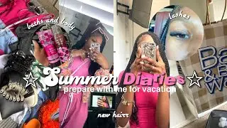SUMMER Diaries 001: 💓☆“preparations for my trip”, new hair, bath and body, lashes, packing, etc