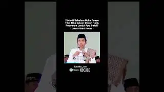 2 Menit Sebelum Buka Puasa Tiba² keluar Darah Haid, Puasanya Lanjut Apa Batal?|  Ustadz Abdul Somad