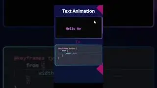 Text Animation Using CSS 