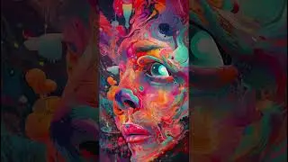 Psychedelic Face Visuals - A Mind-Bending and Colorful Journey Through the Human Mind 