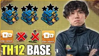 TH12 UNBEATEN WAR BASE | NEW! TOP 5 TH12 WAR BASE WITH LINK | ANTI 3 STAR BASE 2025 | AFTER UPDATE 🔥