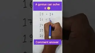puzzle for genius only #mathpuzzle #canyousolve #youtubeshorts #math #shorts #viral