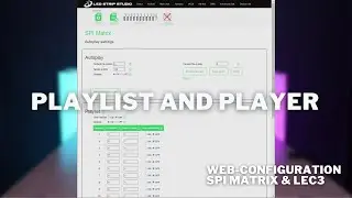 How to create Playlist and use Player in Web configuration?