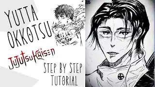 Draw Yuta Okkutsu, using only pen. Step by Step Tutorial