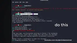 Fix msfconsole, bundle install missing gems | Kali Linux | Metasploit Framework