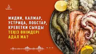 Теңіз өнімдері: Мидии, калмар, устрица, лобстар, креветки сынды теңіз өнімдері адал ма?
