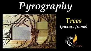 Pyrography – Trees frame