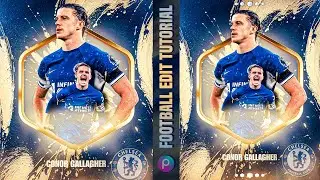 Football Edit Design PicsArt Mobile - Como Fazer Arte Flyer de Jogador de Futebol - Golden Hexagon