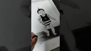 so cute 🥰 charcoal portrait on vellum board #portraitcommission #2023shorts #perfectgift