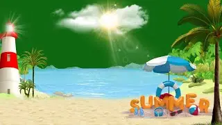 Beach Green Screen Background Video / Sea Green Screen Animation / Free Green Screen Effects /Part 2