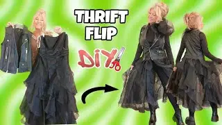 How to Create an Edgy Long Layered Topper Vest with Thrift Store Finds