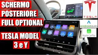 Monto Schermo posteriore su TESLA MODEL 3 e Y #schermotesla #schermoposterioretesla
