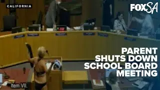 Mom disrobes during school board meeting to protest transgender locker room access