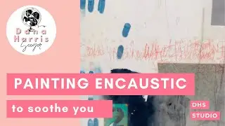 Soothing ASMR Drawing on an Encaustic Painting