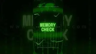 MEMORY CHECK   Retro CRT green screen glitch text animation