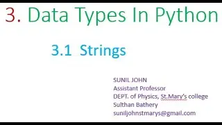 3.1 strings in python