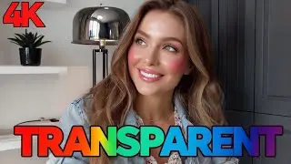 4k transparent dresses try-on haul review | clear clothes cleaning