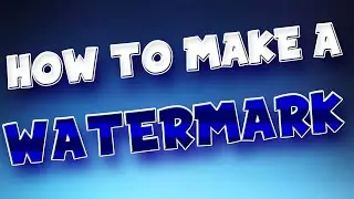 How To Make A Watermark For YouTube Videos in Photoshop! 2016!